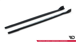 Seitenschweller Ansatz Cup Leisten V.2 für Audi RS3 Limousine 8Y / 8Y Facelift schwarz Hochglanz