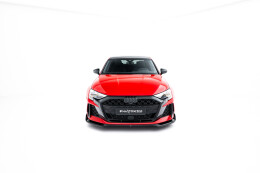 Cup Spoilerlippe Front Ansatz V.2 für Audi RS3 Limousine 8Y Facelift schwarz Hochglanz