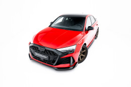 Cup Spoilerlippe Front Ansatz V.2 für Audi RS3 Limousine 8Y Facelift schwarz Hochglanz