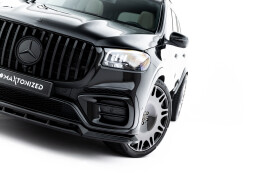 Cup Spoilerlippe Front Ansatz für Mercedes-Benz GLS AMG-Line X167 Facelift schwarz Hochglanz