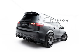 Mittlerer Cup Diffusor DTM Look Heck Ansatz für Mercedes-Benz GLS AMG-Line X167 Facelift schwarz Hochglanz