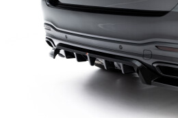 Mittlerer Cup Diffusor DTM Look Heck Ansatz für Mercedes-Benz GLS AMG-Line X167 Facelift schwarz Hochglanz