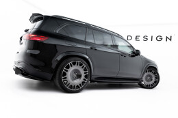 Seitenschweller Ansatz Cup Leisten für Mercedes-Benz GLS AMG-Line X167 Facelift schwarz Hochglanz