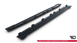 Seitenschweller Ansatz Cup Leisten V.2 für Mercedes-Benz GLS AMG-Line X167  schwarz Hochglanz