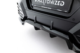 Mittlerer Cup Diffusor DTM Look Heck Ansatz passend für BMW X2 M-Paket U10 schwarz Hochglanz