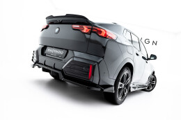 Street+ Mittlerer Diffusor RACE Heck Ansatz passend für BMW X2 M-Paket / iX2 U10 schwarz Hochglanz