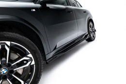 Seitenschweller Ansatz Cup Leisten für BMW X2 M-Paket U10 schwarz Hochglanz