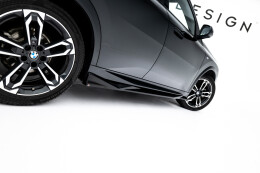 Seitenschweller Ansatz Cup Leisten für BMW X2 M-Paket U10 schwarz Hochglanz