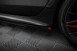 Street Pro Seitenschweller Leisten + Flaps passend für Audi A7 RS7 Look C7 schwarz Hochglanz