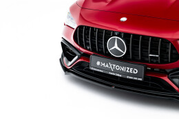 Cup Spoilerlippe Front Ansatz V.4 für Mercedes-AMG CLA 45 Aero C118 schwarz Hochglanz