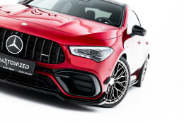 Cup Spoilerlippe Front Ansatz V.4 für Mercedes-AMG CLA 45 Aero C118 schwarz Hochglanz