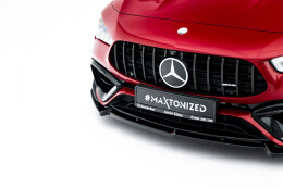 Cup Spoilerlippe Front Ansatz V.5 für Mercedes-AMG CLA 45 Aero C118 schwarz Hochglanz