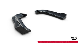 Heck Ansatz Flaps Diffusor V.2 für Alfa Romeo Stelvio Mk1 schwarz Hochglanz