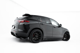 Seitenschweller Ansatz Cup Leisten V.2 für Alfa Romeo Stelvio Mk1 schwarz Hochglanz