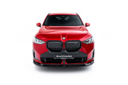 Cup Spoilerlippe Front Ansatz für BMW X3 M-Paket G45 schwarz Hochglanz