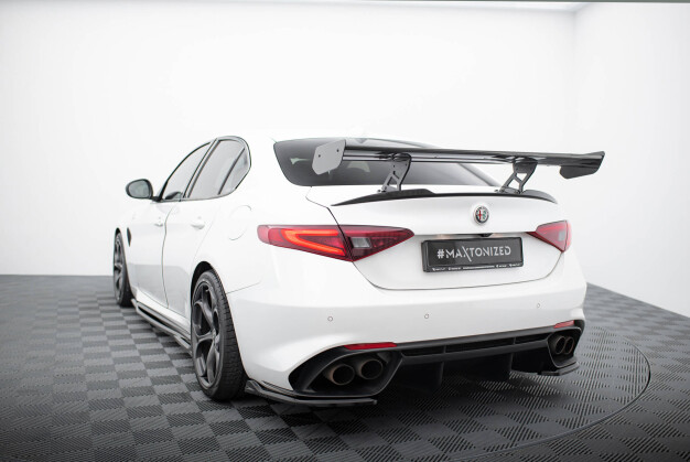 Carbon Heck Spoiler Heckflügel Standfuß Innen + für Alfa Romeo Giulia Quadrifoglio