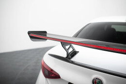 Carbon Heck Spoiler Heckflügel Standfuß Innen + LED für Alfa Romeo Giulia Quadrifoglio