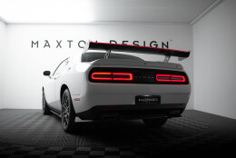 Carbon Heck Spoiler Heckflügel Standfuß Innen + LED für Dodge Challenger Mk3