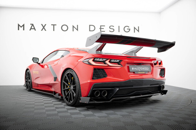 Carbon Heck Spoiler Heckflügel Standfuß Innen  für Chevrolet Corvette C8