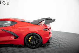 Carbon Heck Spoiler Heckflügel Standfuß Innen + LED für Chevrolet Corvette C8