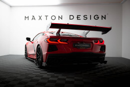 Carbon Heck Spoiler Heckflügel Standfuß Innen + LED für Chevrolet Corvette C8