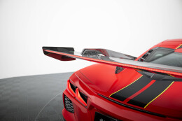 Carbon Heck Spoiler Heckflügel Standfuß Innen + LED passend für Chevrolet Corvette C8