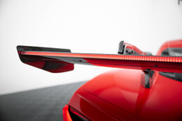 Carbon Heck Spoiler Heckflügel Standfuß Innen + LED passend für Chevrolet Corvette C8