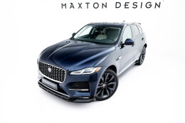 Cup Spoilerlippe Front Ansatz für Jaguar F-Pace R-Sport Mk1 Facelift schwarz Hochglanz