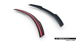 Heck Spoiler Aufsatz Abrisskante für Mercedes-Benz GLA 45 AMG X156 Facelift schwarz Hochglanz