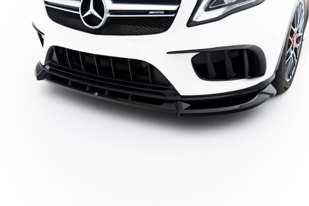 Cup Spoilerlippe Front Ansatz für Mercedes-Benz GLA 45 AMG X156 Facelift schwarz Hochglanz