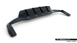 Street+ Mittlerer Diffusor RACE Heck Ansatz passend für Mercedes GLA 45 AMG X156 FL schwarz Hochglanz