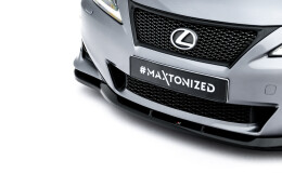 Cup Spoilerlippe Front Ansatz für Lexus IS F-Sport Mk2 (XE20) Facelift schwarz Hochglanz