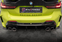 Heck Ansatz Diffusor V.3 + Milltek Sport Auspuff für BMW 1er F40 M135i schwarz Hochglanz - Endrohre Poliert
