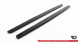 Seitenschweller Ansatz Cup Leisten für V.5 Seat Leon Cupra / FR / Standard Mk3 / Mk3 Facelift schwarz Hochglanz