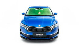 Cup Spoilerlippe Front Ansatz für Skoda Octavia Liftback / Combi Mk4 Facelift schwarz Hochglanz