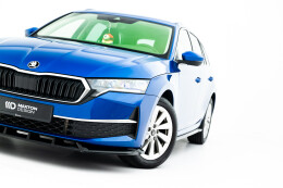 Cup Spoilerlippe Front Ansatz für Skoda Octavia Liftback / Combi Mk4 Facelift schwarz Hochglanz