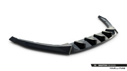 Cup Spoilerlippe Front Ansatz für Skoda Octavia Liftback / Combi Mk4 Facelift schwarz Hochglanz