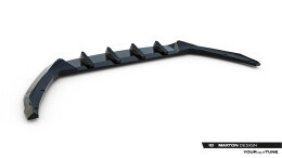 Cup Spoilerlippe Front Ansatz für Skoda Octavia Liftback / Combi Mk4 Facelift schwarz Hochglanz