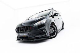 Cup Spoilerlippe Front Ansatz für Ford S-Max ST-Line Mk2 Facelift schwarz Hochglanz