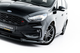 Cup Spoilerlippe Front Ansatz für Ford S-Max ST-Line Mk2 Facelift schwarz Hochglanz