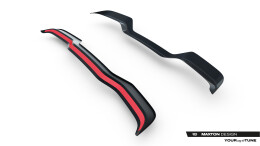 Heck Spoiler Aufsatz Abrisskante für Toyota C-HR Mk2 schwarz Hochglanz