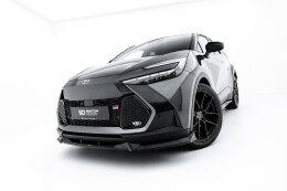 Cup Spoilerlippe Front Ansatz für Toyota C-HR Mk2 schwarz Hochglanz
