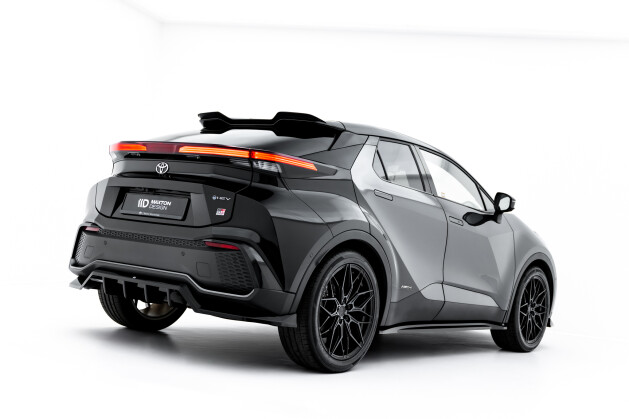 Mittlerer Cup Diffusor DTM Look Heck Ansatz für Toyota C-HR Mk2 schwarz Hochglanz
