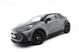 Seitenschweller Ansatz Cup Leisten für Toyota C-HR Mk2 schwarz Hochglanz
