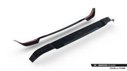 Heck Spoiler Aufsatz Abrisskante für Land Rover Defender Mk4 schwarz Hochglanz