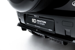 Street+ Mittlerer Diffusor RACE Heck Ansatz passend für Land Rover Defender Mk4 schwarz Hochglanz