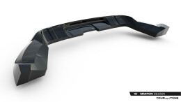 Street+ Mittlerer Diffusor RACE Heck Ansatz passend für Land Rover Defender Mk4 schwarz Hochglanz