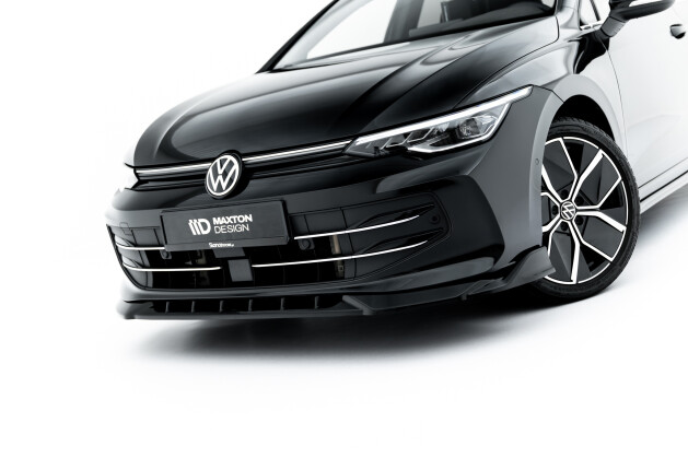 Cup Spoilerlippe Front Ansatz V.1 für VW Golf Mk8 Facelift schwarz Hochglanz