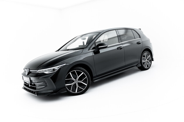 Seitenschweller Ansatz Cup Leisten für VW Golf Mk8 Facelift schwarz Hochglanz