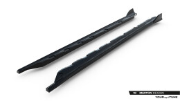 Seitenschweller Ansatz Cup Leisten für VW Golf Mk8 Facelift schwarz Hochglanz